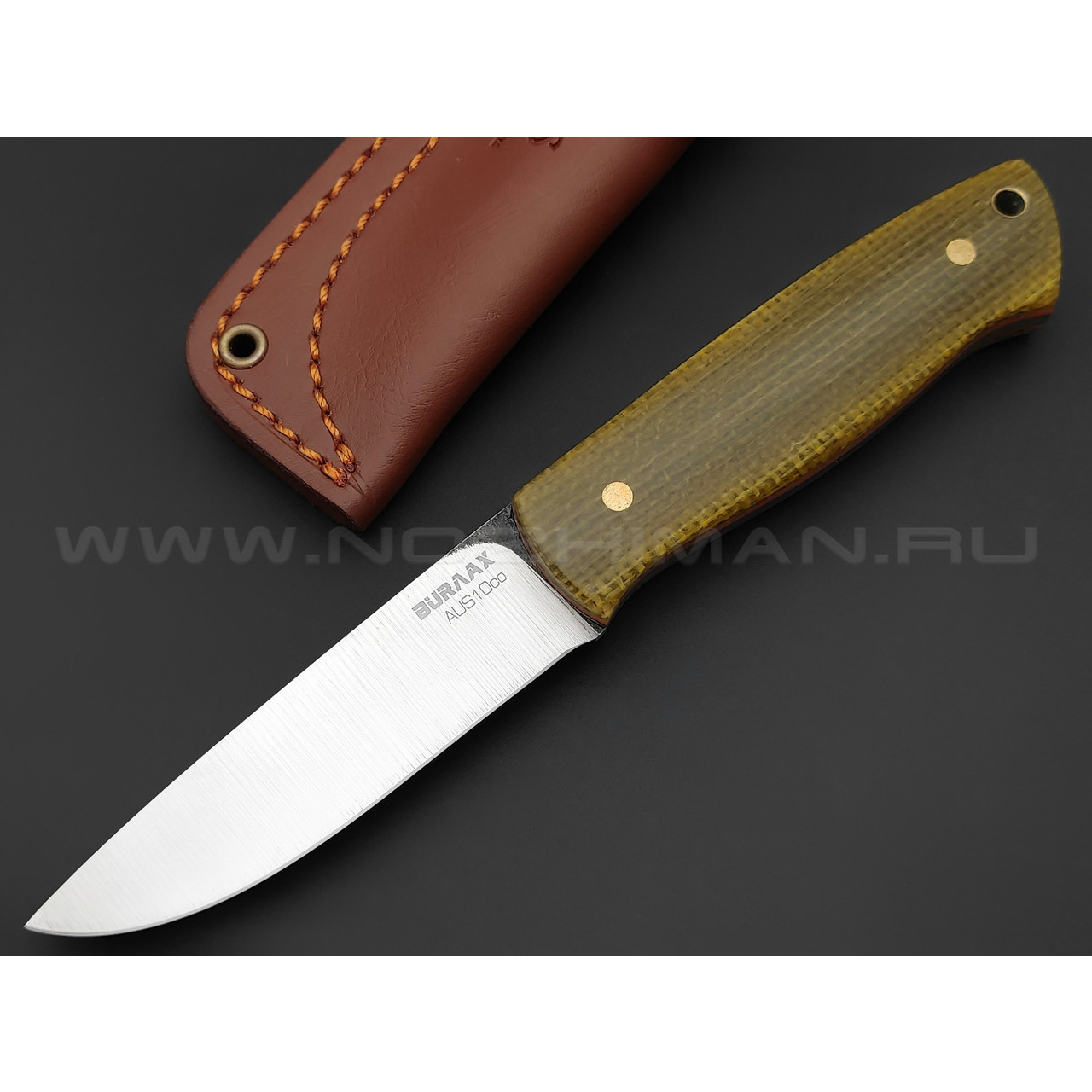 Нож Burlax BX0112 сталь Aus10Co, рукоять желтая микарта