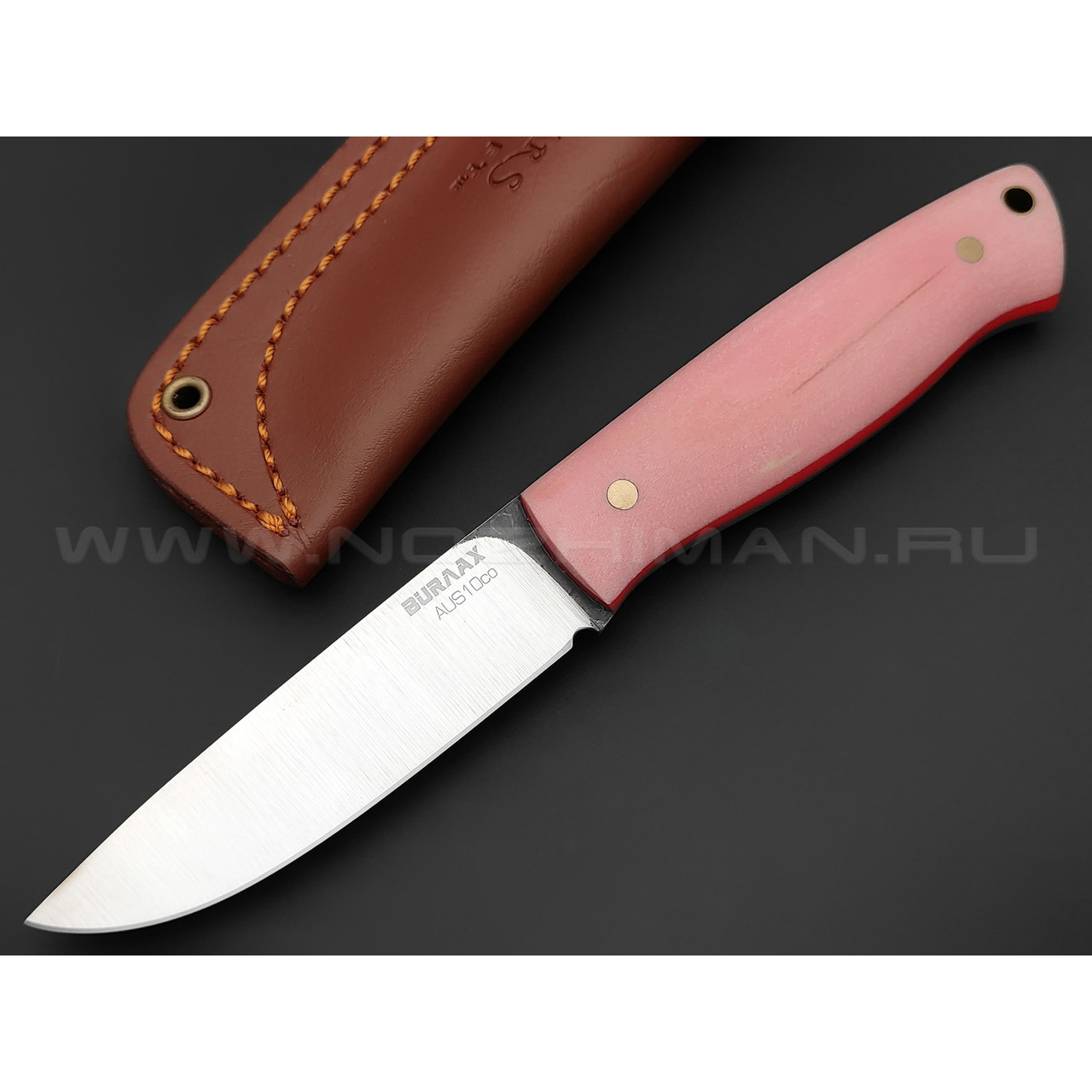 Нож Burlax BX0115 сталь Aus10Co, рукоять розовая микарта