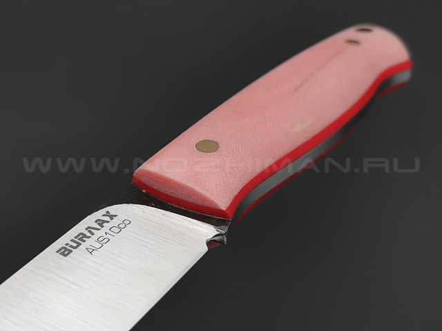 Нож Burlax BX0115 сталь Aus10Co, рукоять розовая микарта