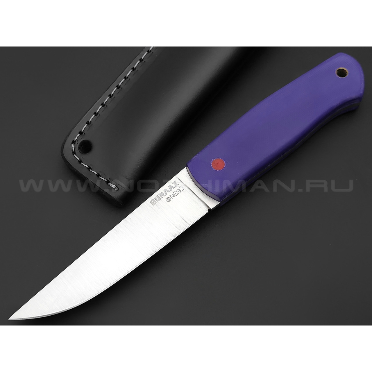 Нож Burlax Loki BX0119 сталь Bohler N690, фиолетовая микарта