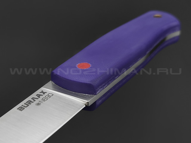 Нож Burlax Loki BX0119 сталь Bohler N690, фиолетовая микарта