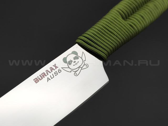 Нож средний Burlax BX0147 сталь Aus-6, рукоять Paracord Grass & Black