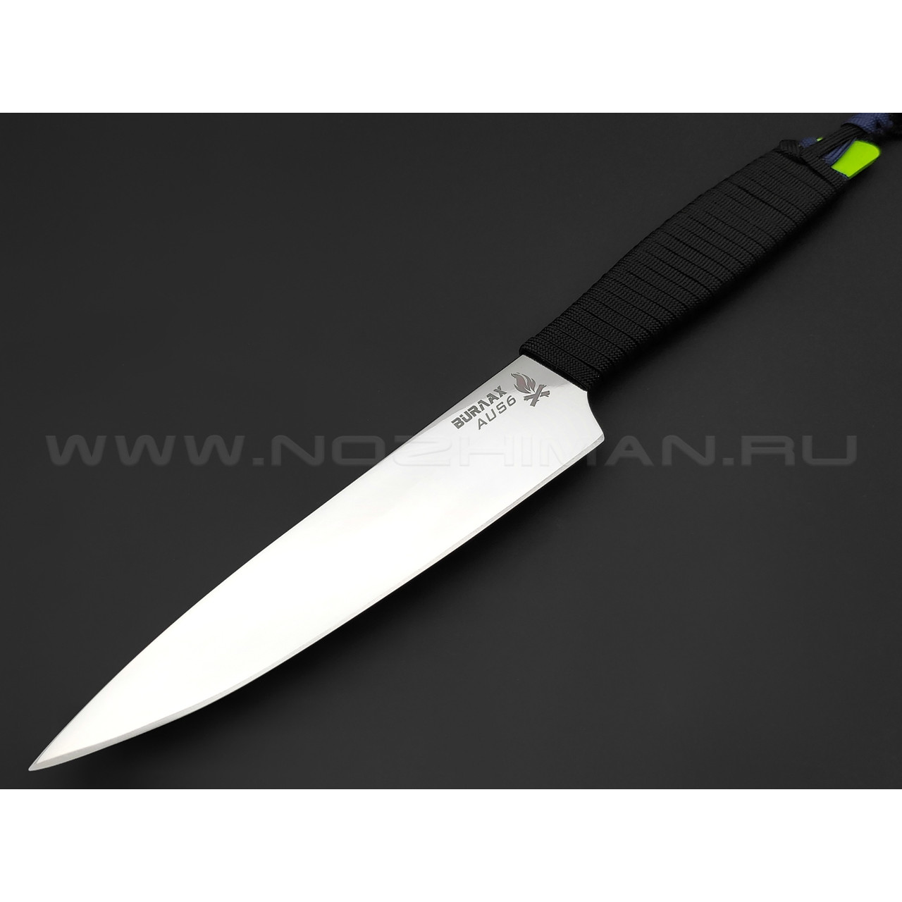 Нож средний Burlax BX0146 сталь Aus-6, рукоять Paracord Black & Navy