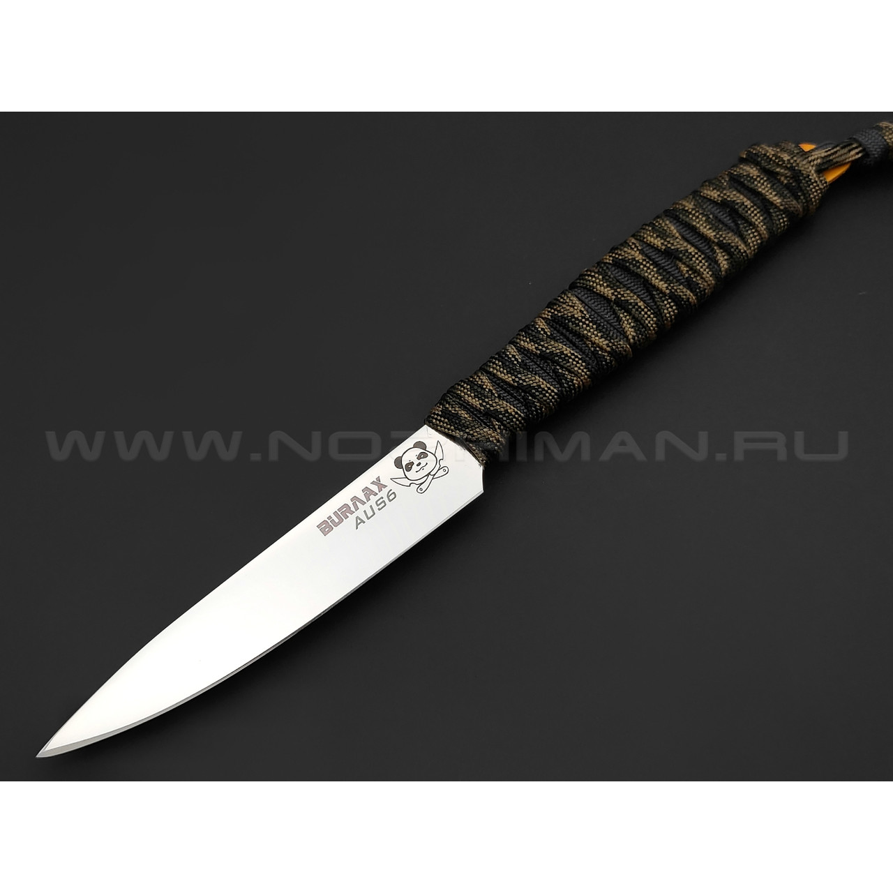 Нож Burlax BX0145 сталь Aus-6, рукоять Paracord Army Camo & Graphite