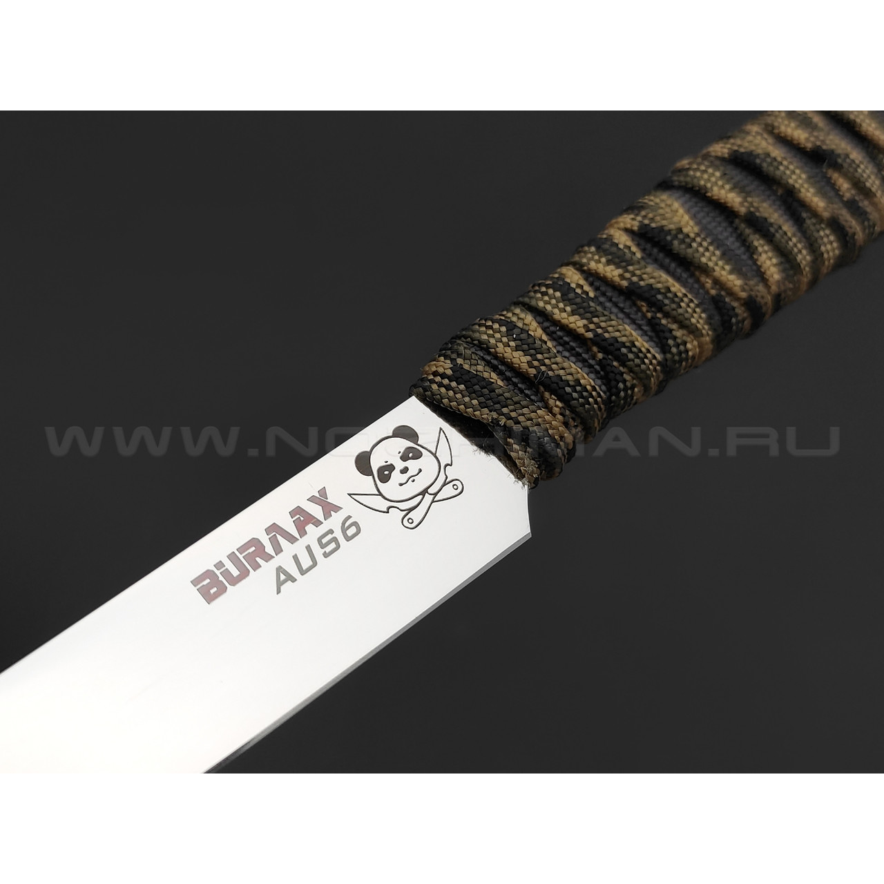 Нож Burlax BX0145 сталь Aus-6, рукоять Paracord Army Camo & Graphite