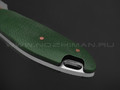 1-й Цех нож Экстаз сталь 440C сатин, рукоять зеленая микарта