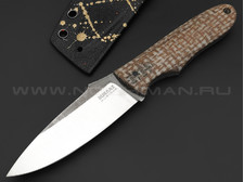 Burlax нож Крайт BX0178 сталь Aus10Co satin, рукоять Micarta brown & white