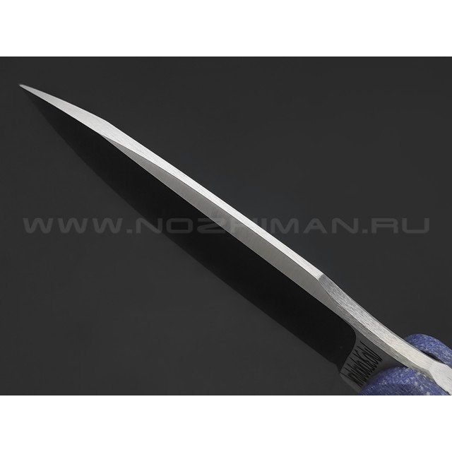 1-й Цех нож Мозголомик сталь 440C сатин, рукоять micarta white & blue