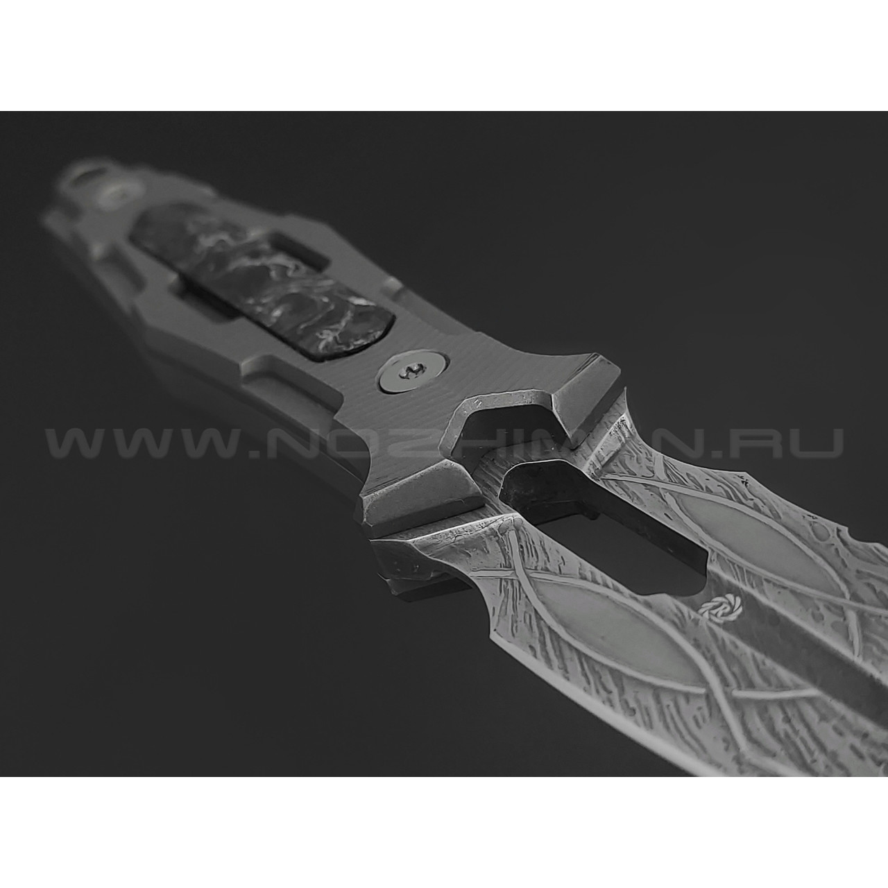 Neyris Knives нож TaoRan M сталь M398, рукоять Titanium, carbon fiber dark matter silver