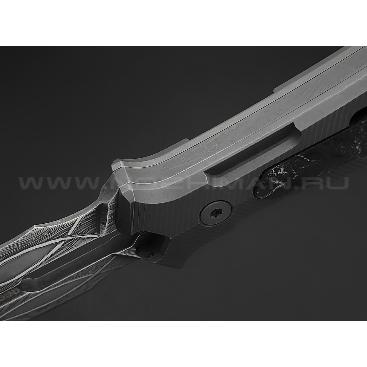 Neyris Knives нож TaoRan M сталь M398, рукоять Titanium, carbon fiber dark matter silver
