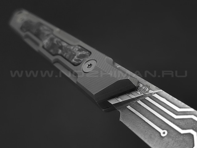Neyris Knives нож Acus сталь CPM Magnacut, рукоять Titanium, carbon fiber dark matter silver