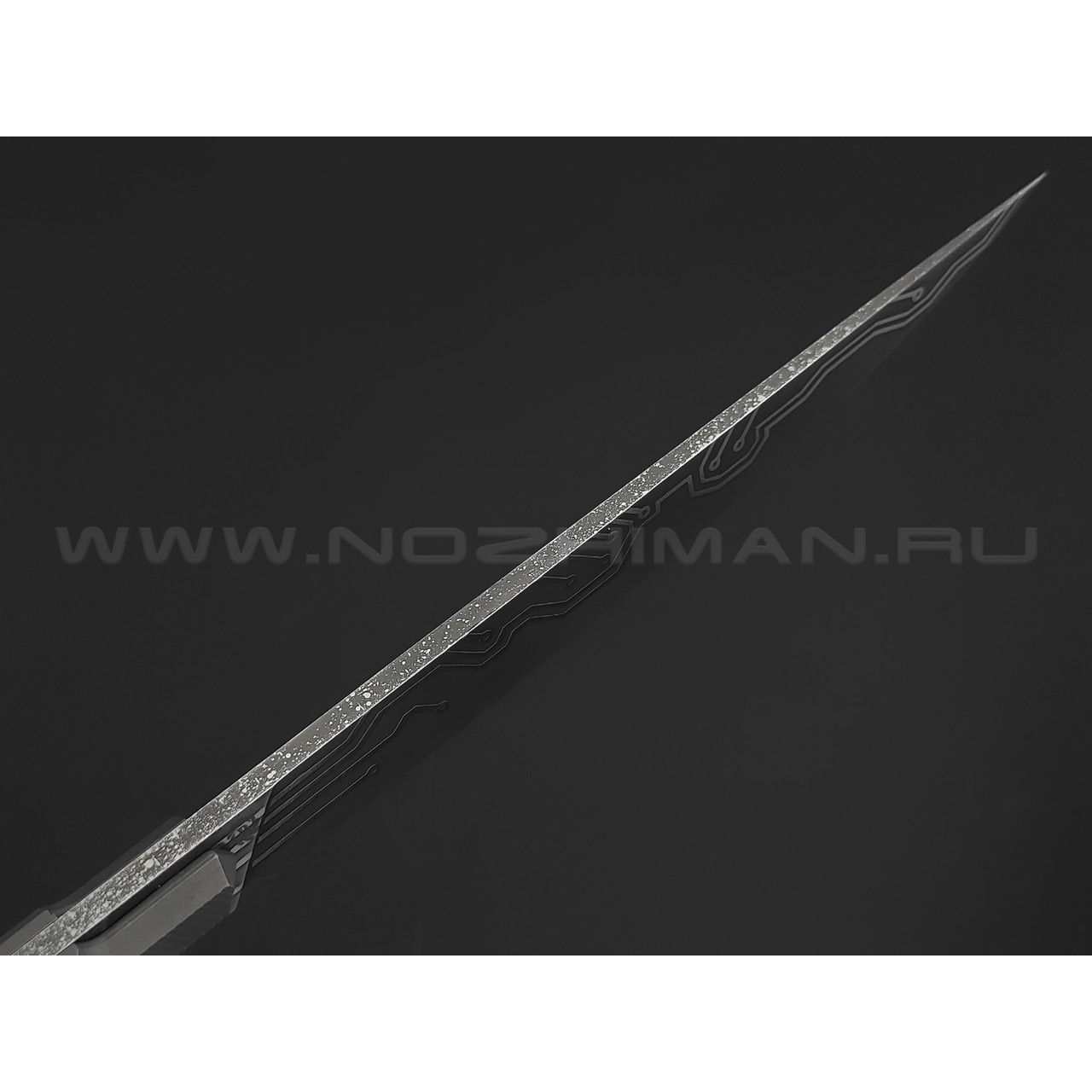 Neyris Knives нож Acus сталь CPM Magnacut, рукоять Titanium, carbon fiber dark matter silver