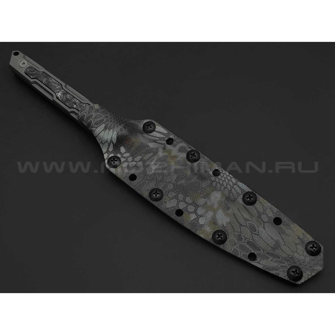 Neyris Knives нож Acus сталь CPM Magnacut, рукоять Titanium, carbon fiber dark matter silver