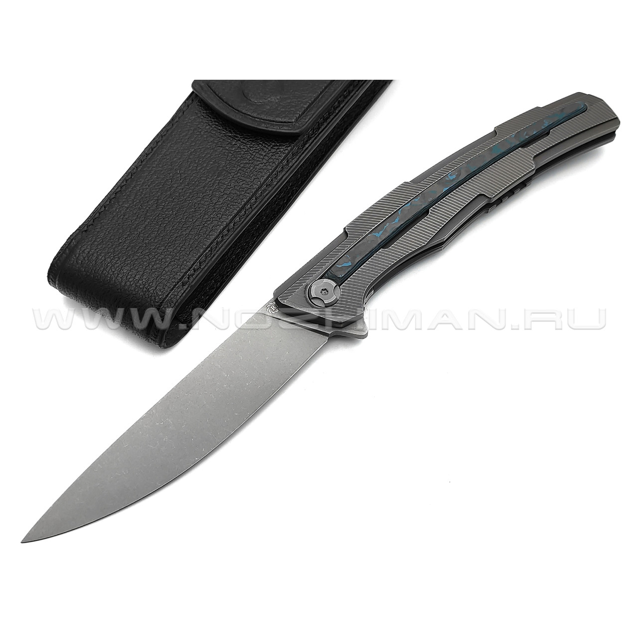 Neyris Knives складной нож Коут сталь CPM Magnacut, рукоять Titanium, Carbon fiber arctic storm