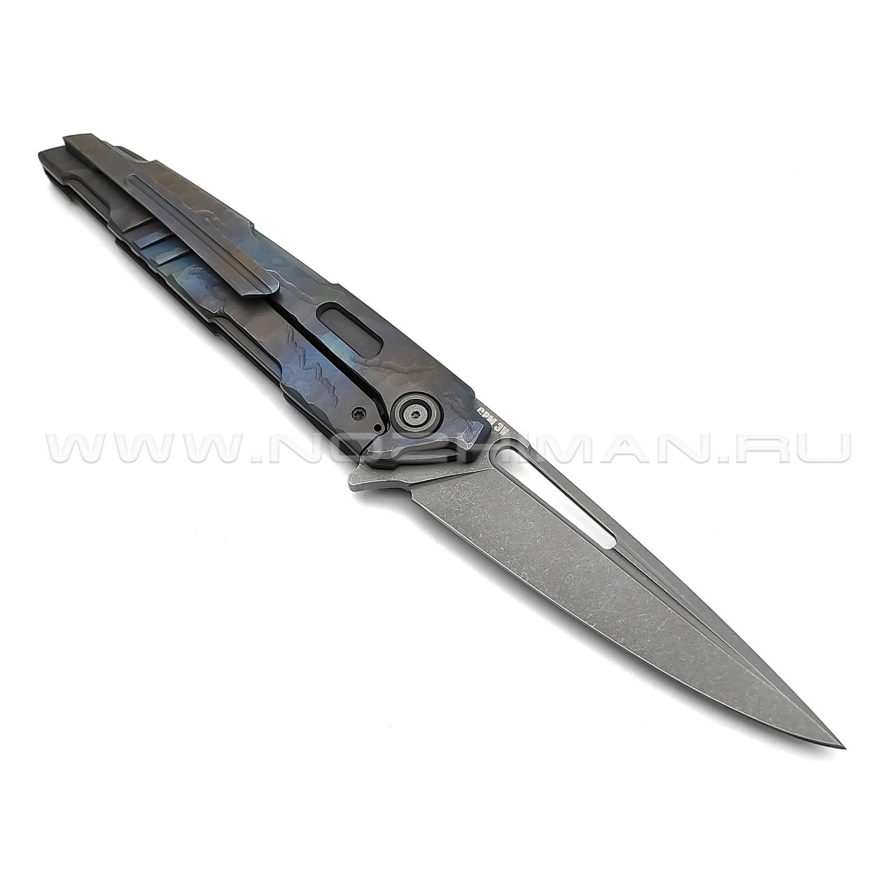 Neyris Knives складной нож Sintet сталь CPM 3V, рукоять Titanium, Carbon fiber dark matter silver