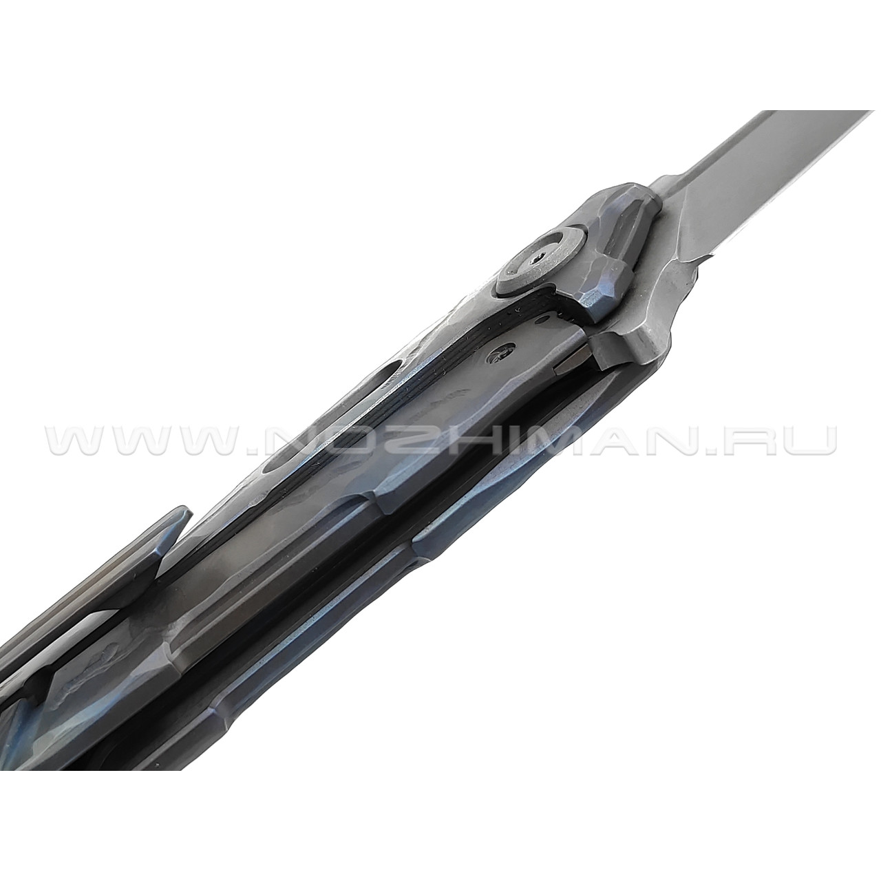 Neyris Knives складной нож Sintet сталь CPM 3V, рукоять Titanium, Carbon fiber dark matter silver
