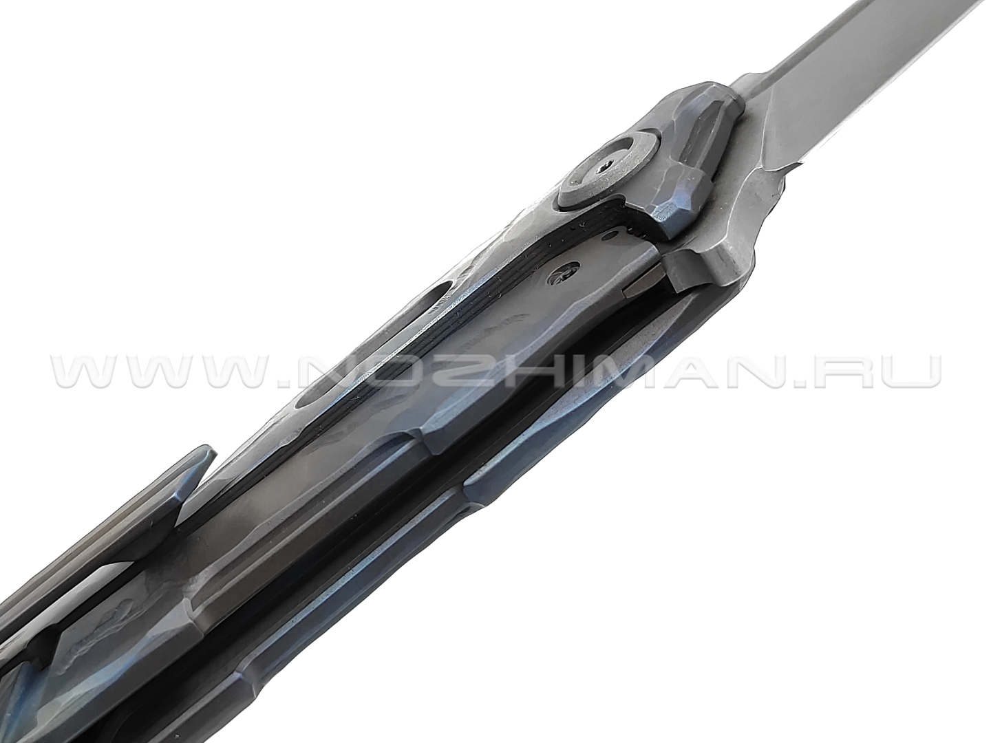 Neyris Knives складной нож Sintet сталь CPM 3V, рукоять Titanium, Carbon fiber dark matter silver