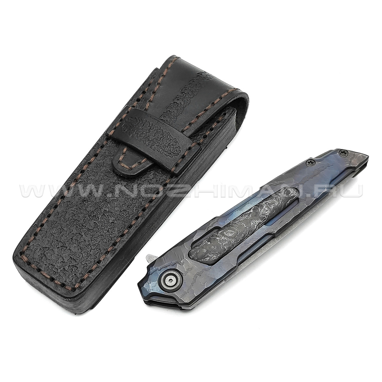 Neyris Knives складной нож Sintet сталь CPM 3V, рукоять Titanium, Carbon fiber dark matter silver