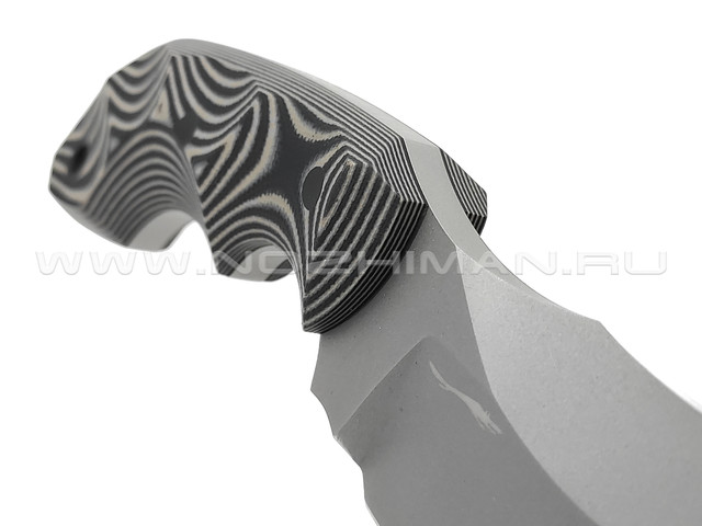 Волчий Век нож Кондрат 8 сталь 95Х18 WA bead-blast, рукоять Micarta black & white