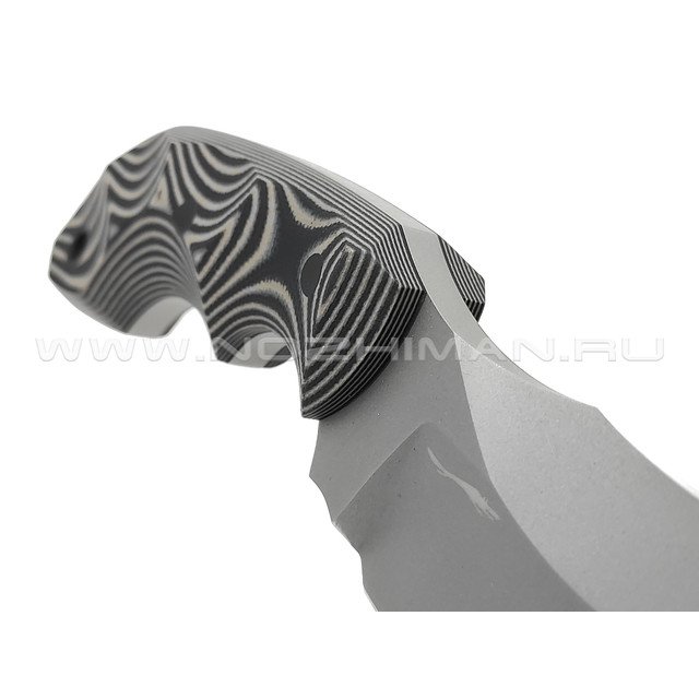 Волчий Век нож Кондрат 8 сталь 95Х18 WA bead-blast, рукоять Micarta black & white