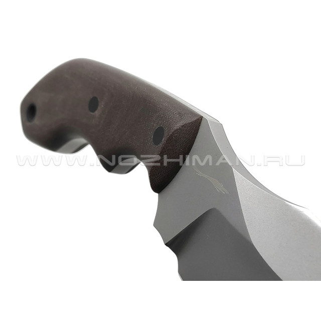 Волчий Век нож Кондрат 8 сталь 95Х18 WA bead-blast, рукоять Micarta brown