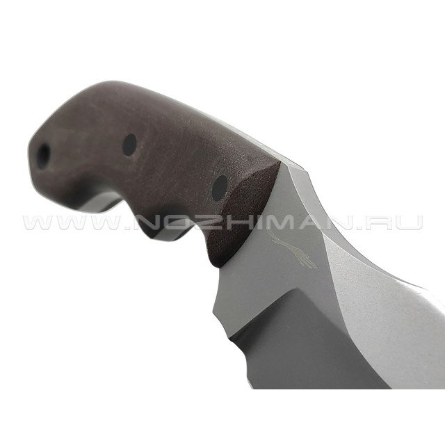 Волчий Век нож Кондрат 8 сталь 95Х18 WA bead-blast, рукоять Micarta brown