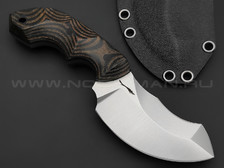 Волчий Век нож Кондрат 8 сталь 95Х18 WA сатин, рукоять Micarta black & brown