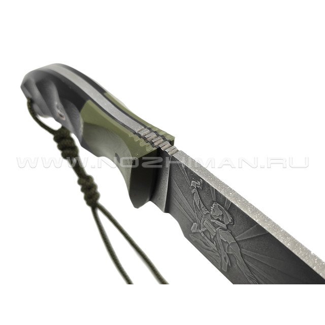 Волчий Век нож Команданте XL "День Победы" сталь N690 WA, рукоять G10 black & green