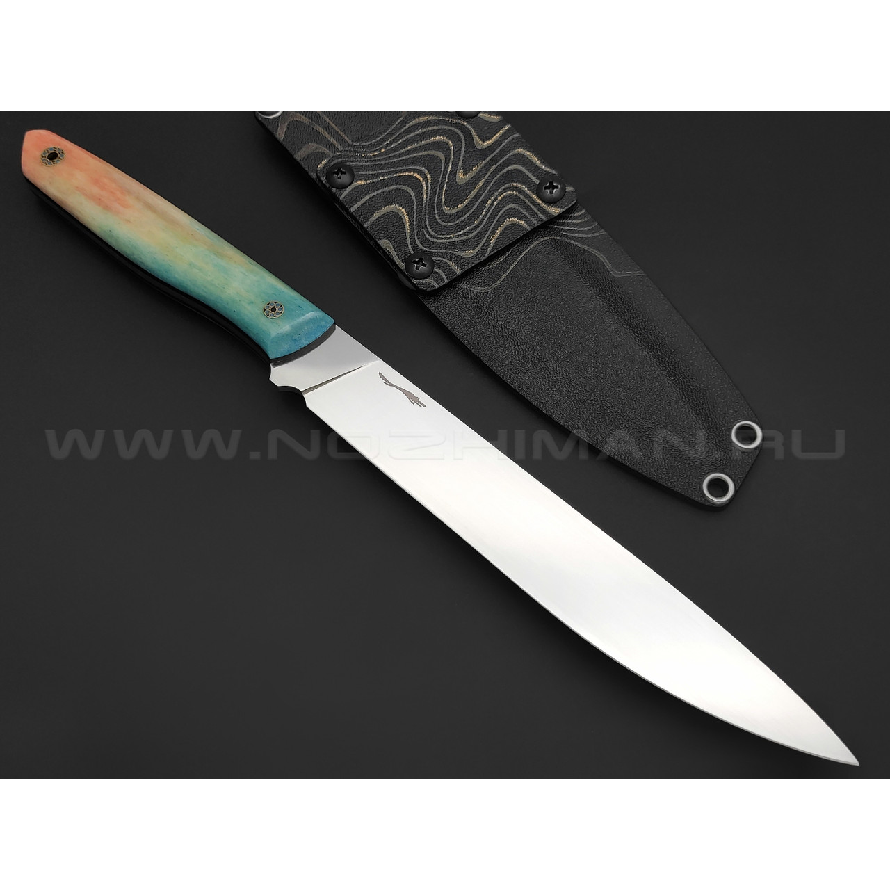 Волчий Век нож Тезис Custom сталь M390 WA ручной сатин, рукоять кость жирафа