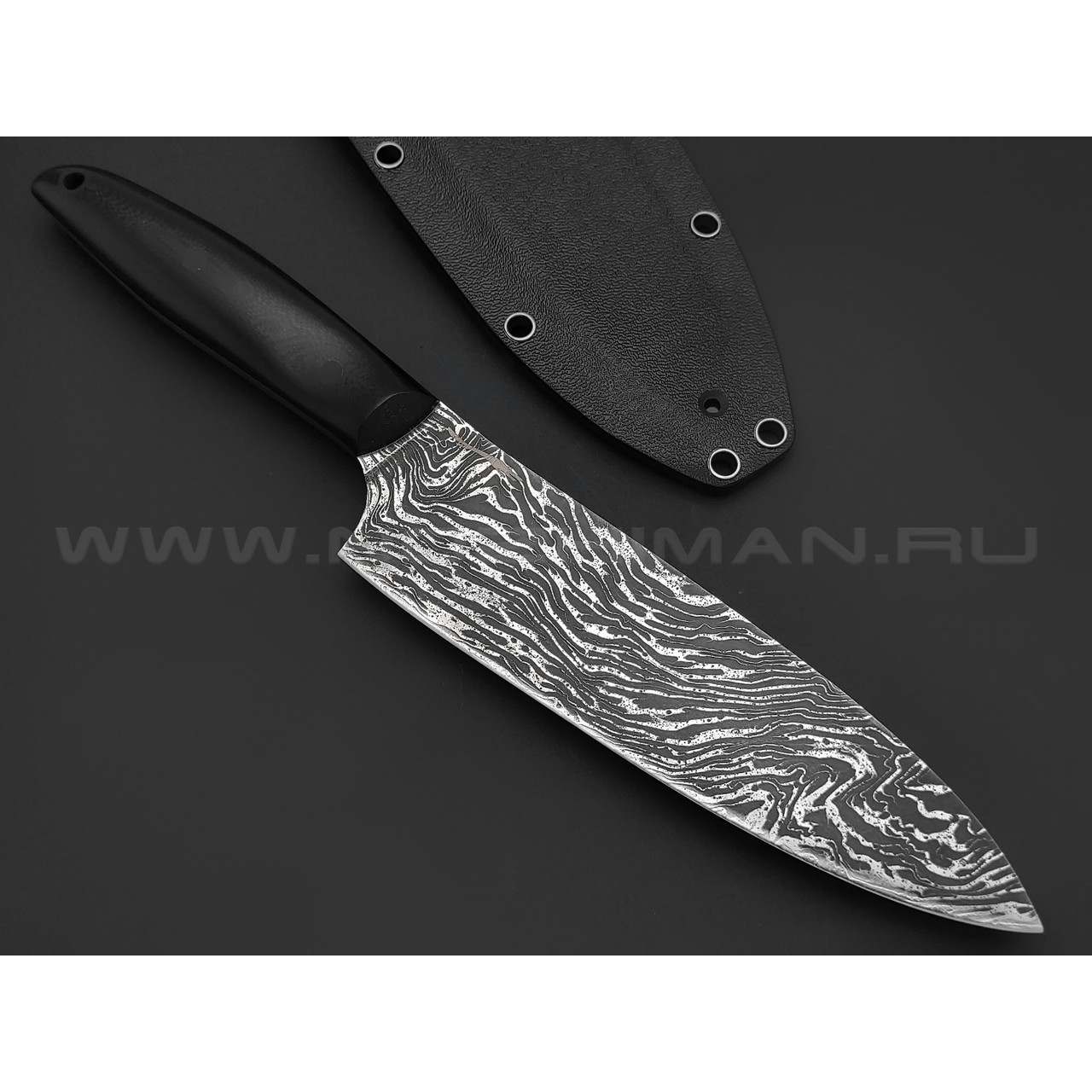 Волчий Век нож Chef-S сталь PGK WA, рукоять G10 black