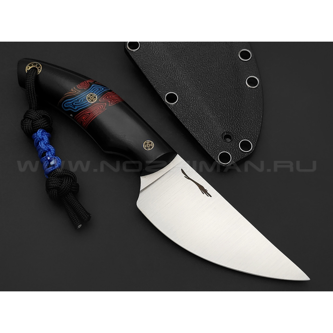Волчий Век нож МасичЬка Custom сталь Cronidur 30 WA, рукоять G10 black & chaotic