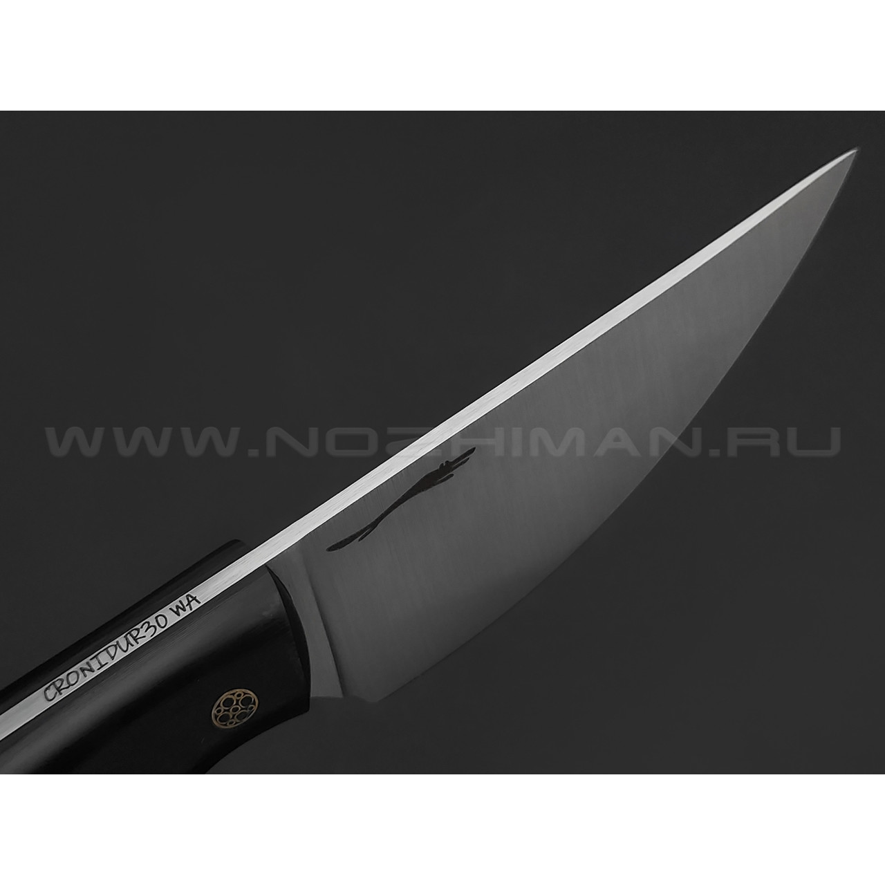 Волчий Век нож МасичЬка Custom сталь Cronidur 30 WA, рукоять G10 black & chaotic
