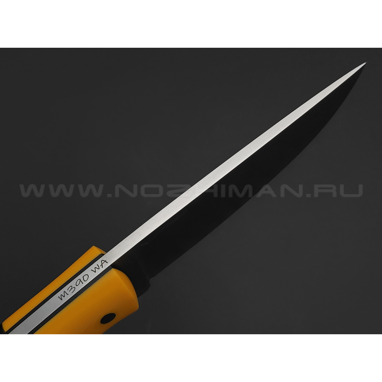 Волчий Век нож Mark-ll сталь M390 WA сатин, рукоять G10 black & yellow