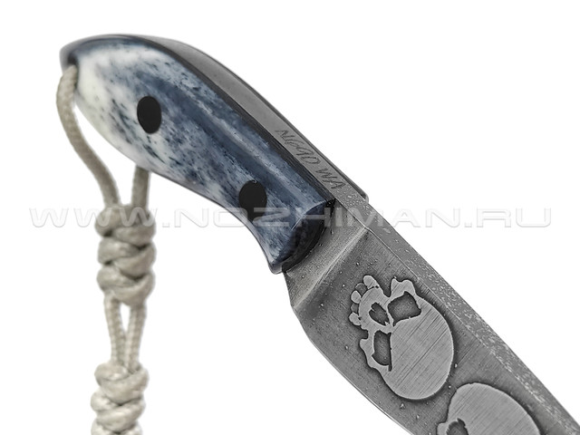 Волчий Век нож Мини МасичЬка Custom сталь N690 WA, рукоять Кость жирафа