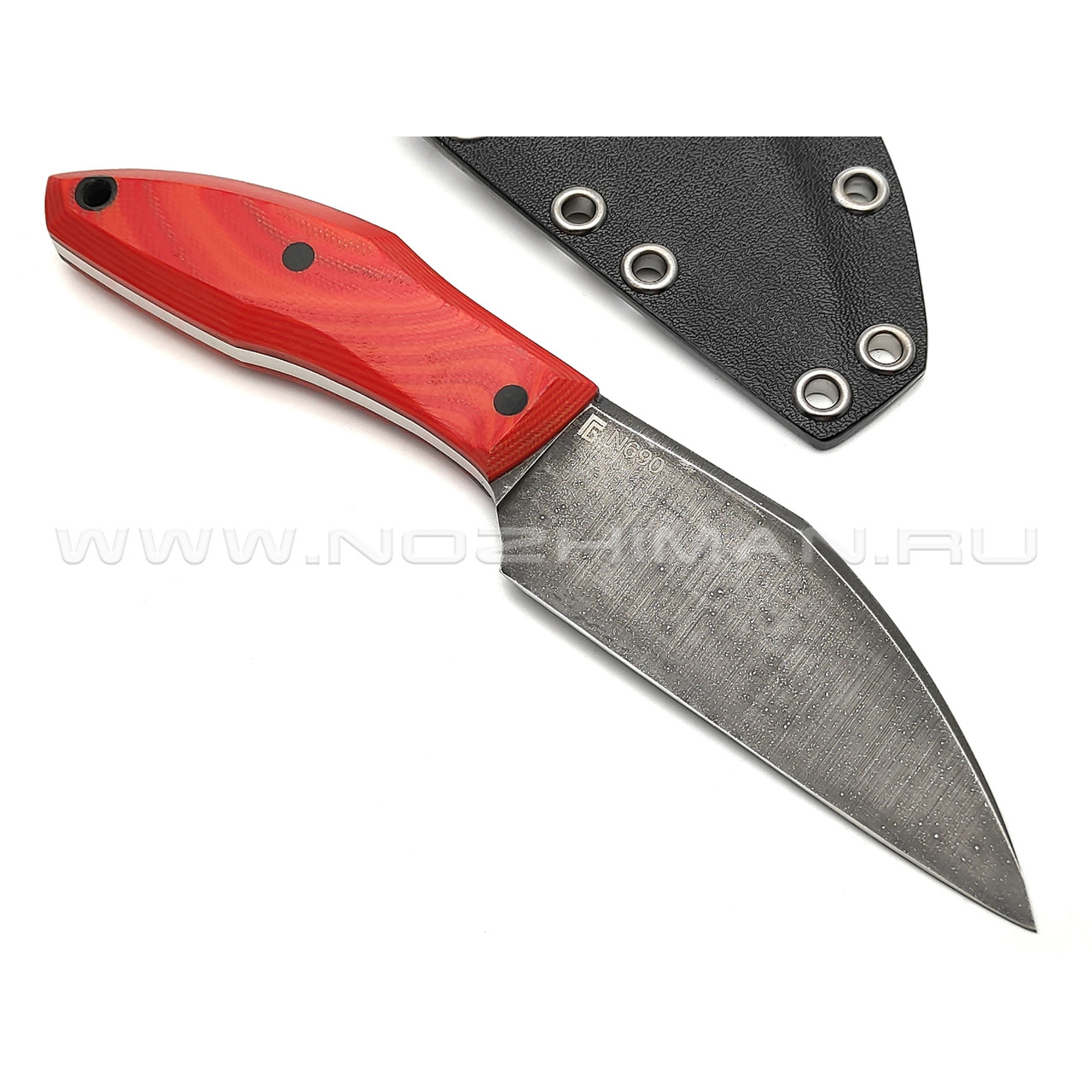 Богдан Гоготов нож Варн NBG-29 сталь N690, рукоять G10 red & orange
