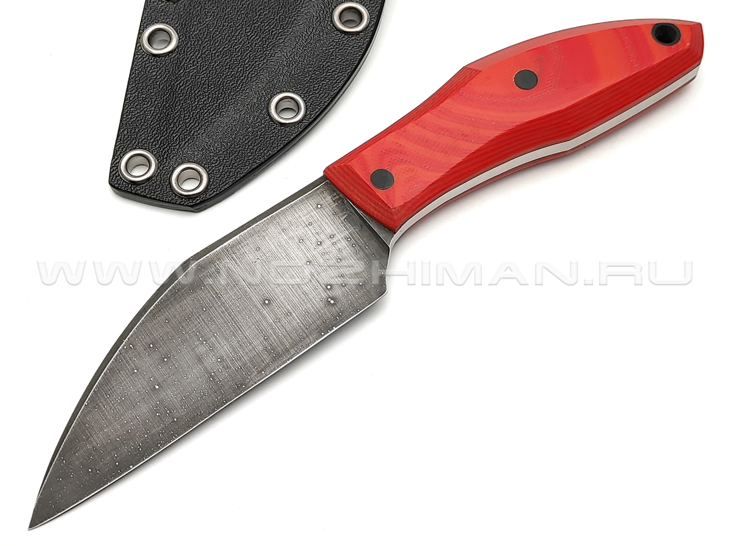 Богдан Гоготов нож Варн NBG-29 сталь N690, рукоять G10 red & orange