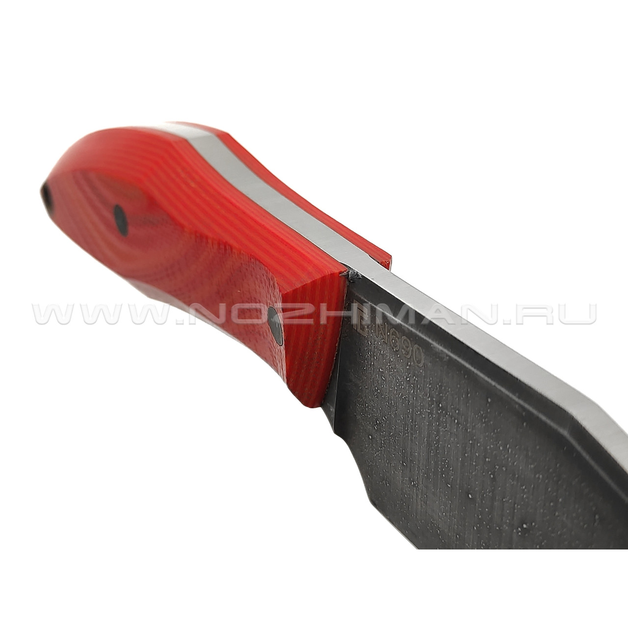 Богдан Гоготов нож Варн NBG-29 сталь N690, рукоять G10 red & orange
