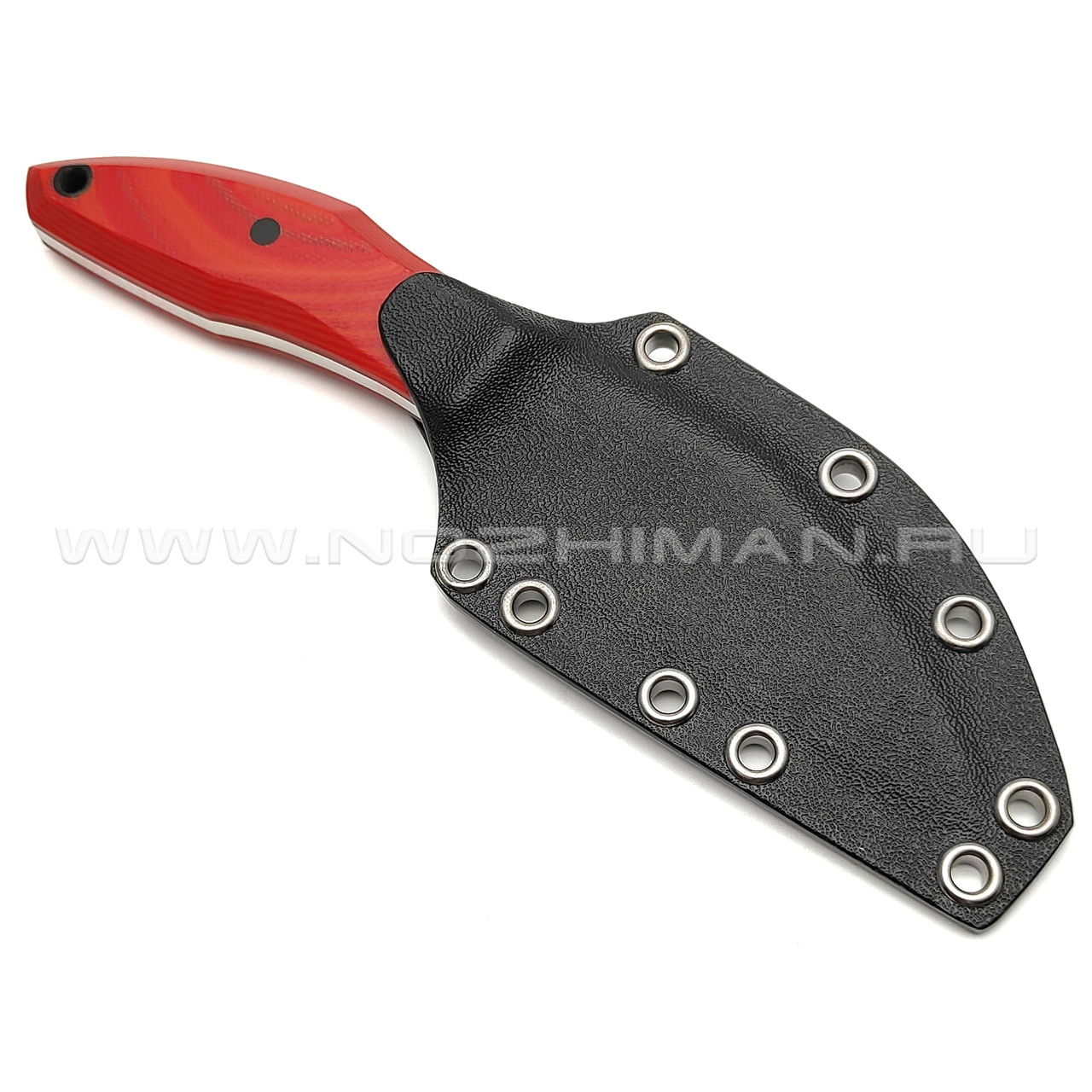 Богдан Гоготов нож Варн NBG-29 сталь N690, рукоять G10 red & orange