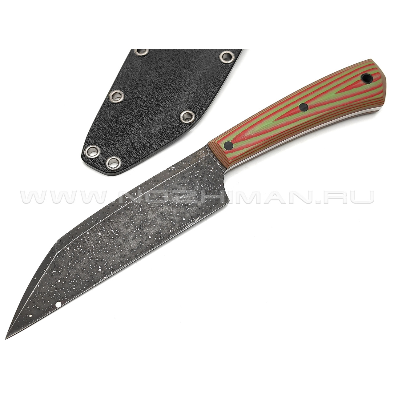 Богдан Гоготов нож NBG-36 сталь N690, рукоять G10 red & green