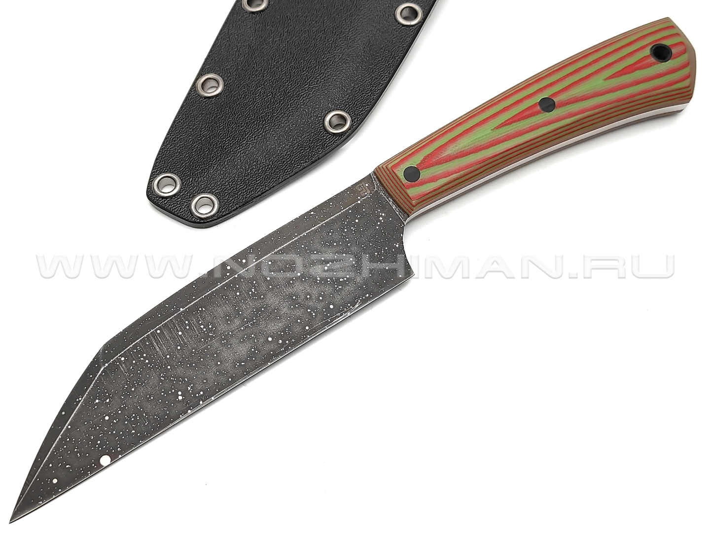 Богдан Гоготов нож NBG-36 сталь N690, рукоять G10 red & green