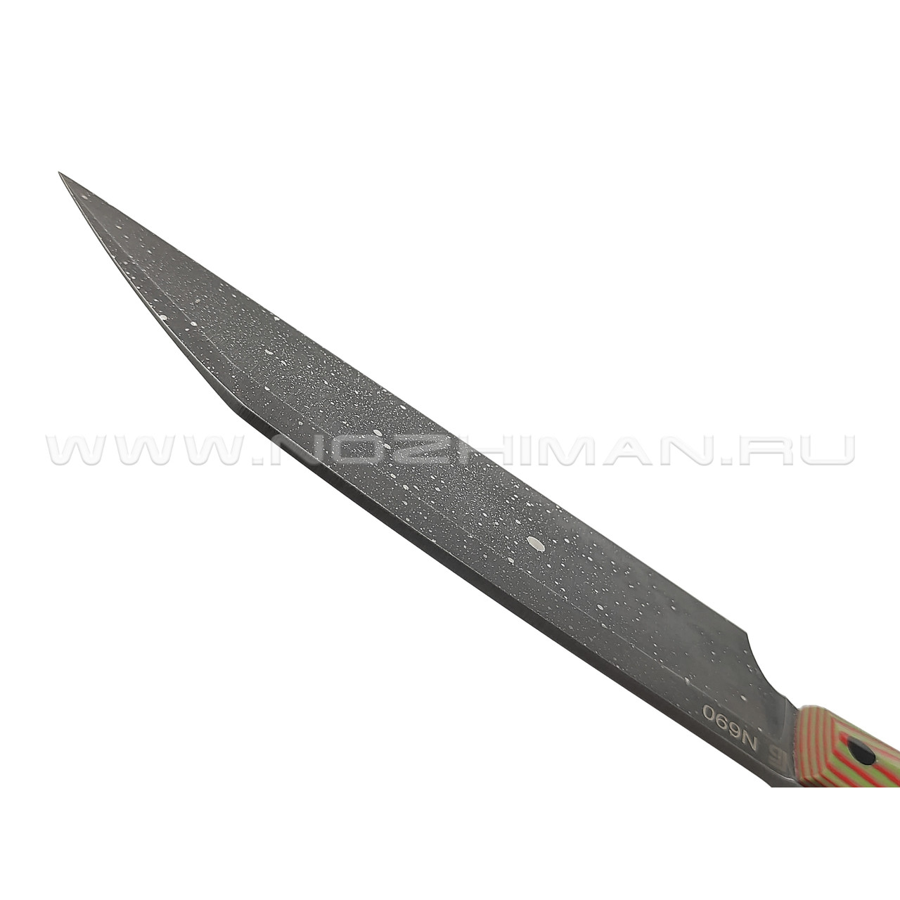 Богдан Гоготов нож NBG-36 сталь N690, рукоять G10 red & green