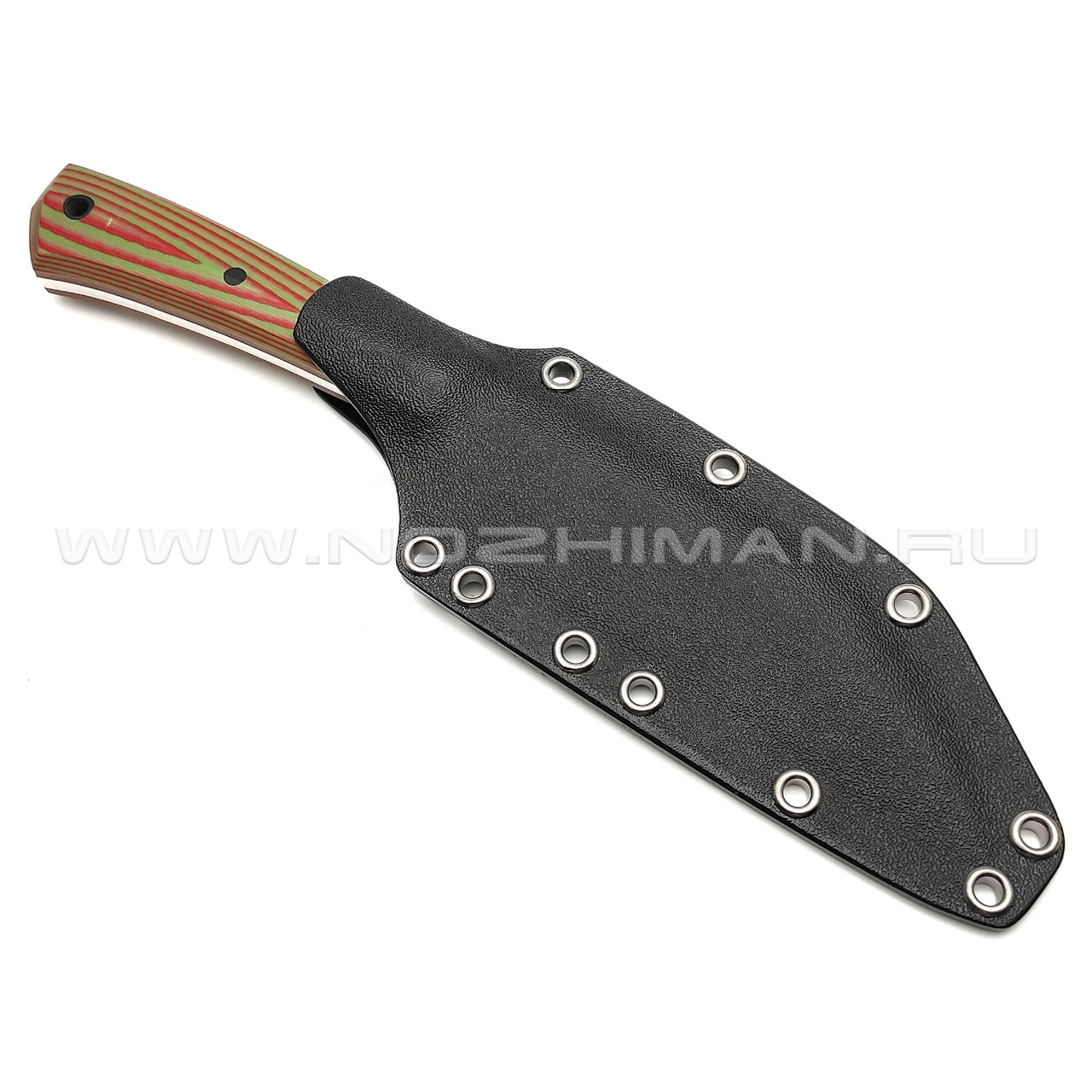 Богдан Гоготов нож NBG-36 сталь N690, рукоять G10 red & green