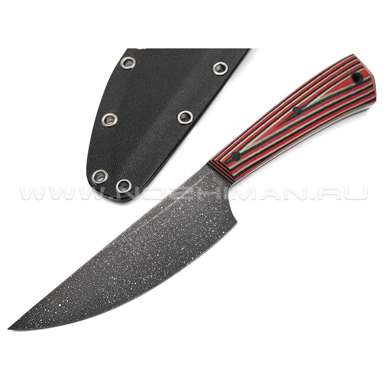 Богдан Гоготов нож NBG-37 сталь N690, рукоять G10 red & black