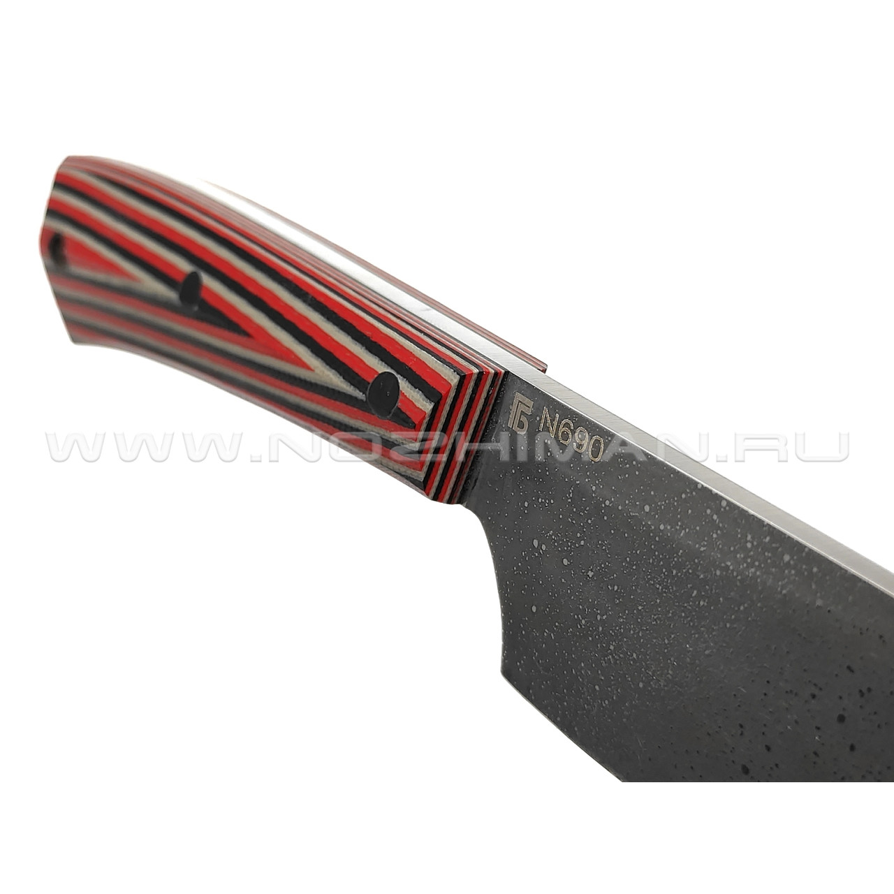 Богдан Гоготов нож NBG-37 сталь N690, рукоять G10 red & black