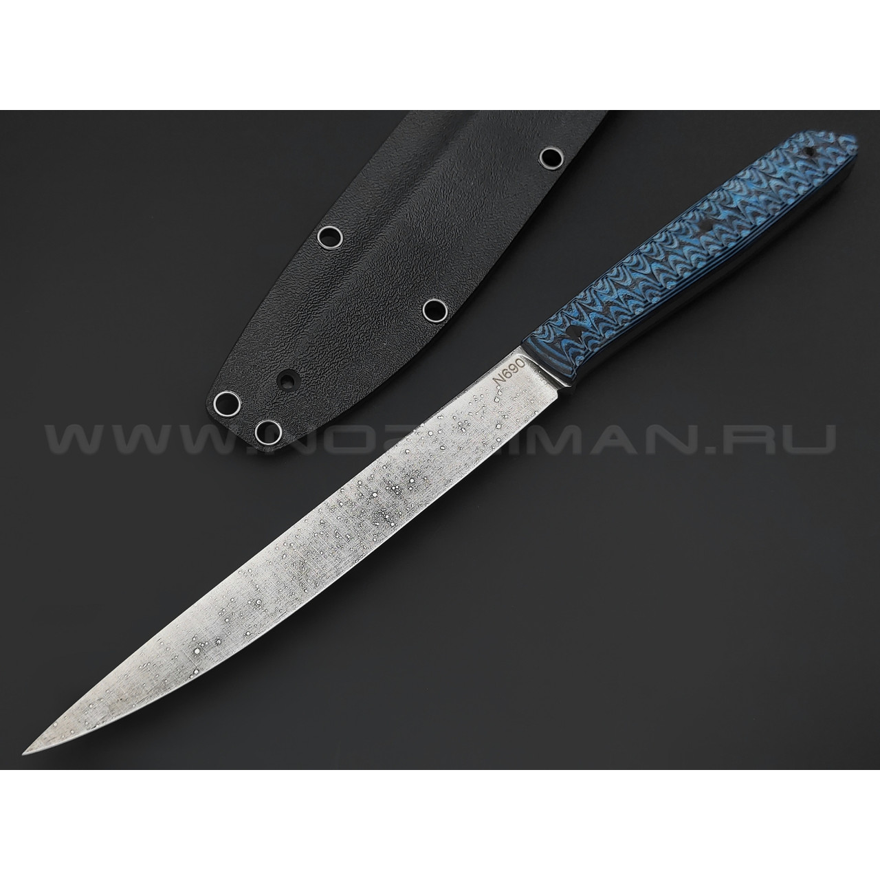 Богдан Гоготов нож NBG-34 сталь N690, рукоять G10 black & blue