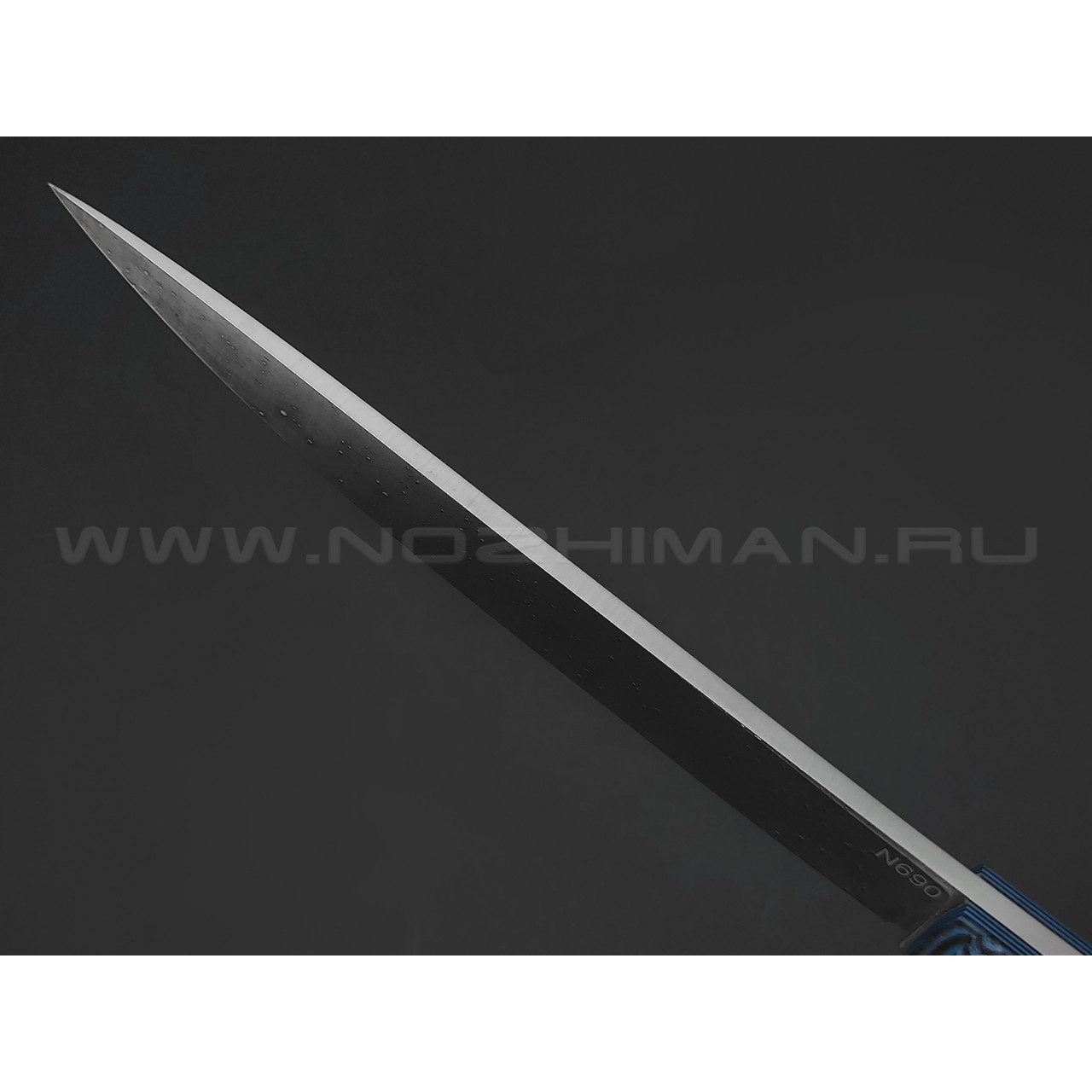 Богдан Гоготов нож NBG-34 сталь N690, рукоять G10 black & blue