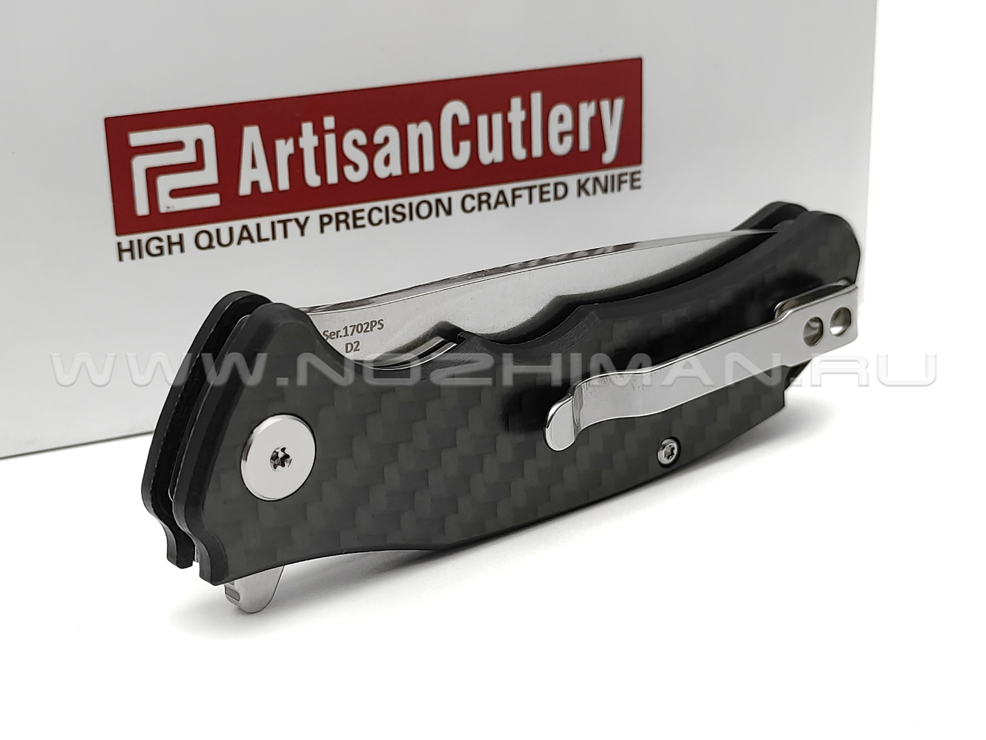 Нож Artisan Cutlery Tradition 1702PS-CF сталь D2, рукоять Carbon fiber