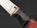 Кузница Васильева нож НЛВ128 ламинат M398, рукоять карельская береза, мокумэ-ганэ, позвонок кита, карболит