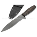Волчий Век нож Стрела Custom сталь N690 WA блэквош, рукоять G10 black & orange
