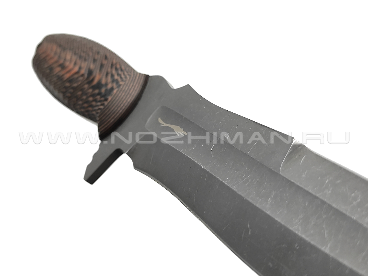 Волчий Век нож Стрела Custom сталь N690 WA blackwash, рукоять G10 black & orange